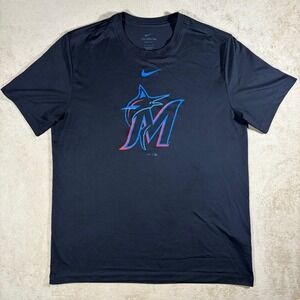 Miami Marlins Nike Black New Legend Logo Dri-FIT T-Shirt Men's Large